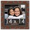 14x14 Wide Bamboo Picture Frame with UV-Resistant Acrylic & Acid Free Backing, Available in 4 Finishes - Brown, Black, Silver, and Natural